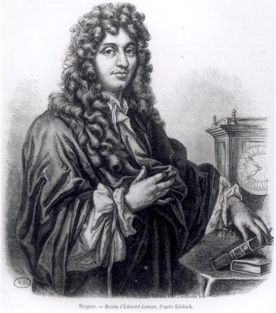 Christian Huyghens (1629-95) vyryl Edouard Garnier od Nicolas Etienne Edelinck