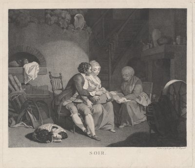 Soir Evening, 80. léta 18. století. od Nicolas Francois Regnault