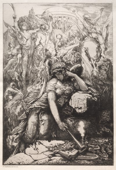 Melancholie od Nicolas François Chifflart