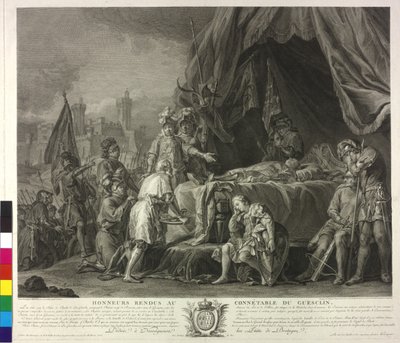 Mrtvola Bertranda Duguesclina (lept) od Nicolas Guy Brenet