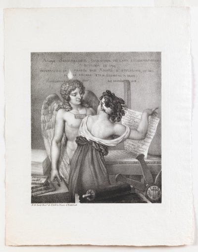 Génius litografie od Nicolas Henri Jacob