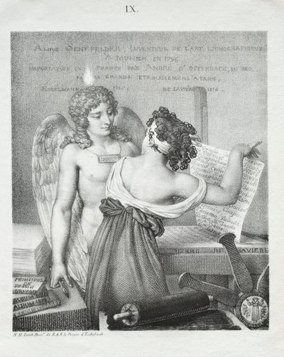 Génius litografie, 1819. od Nicolas Henri Jacob