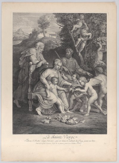 Svatá rodina se svatou Alžbětou a anděly, ca. 1729, ca. 1729. od Nicolas Henri Tardieu