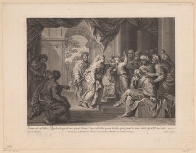 Dvanáctiletý Ježíš v chrámu od Nicolas Henri Tardieu