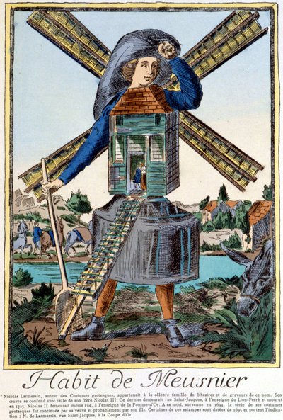 Meunierův habit - rytina Nicolase Larmessina od Nicolas II de Larmessin