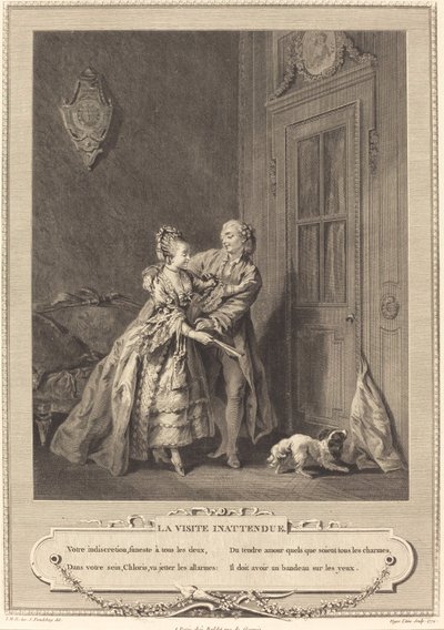Nečekaná návštěva od Nicolas Joseph Voyez after Sigmund Freudenberger