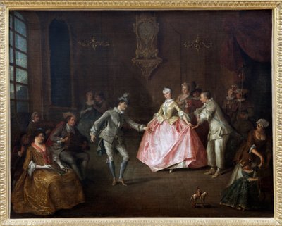 Před kostýmním plesem Olejomalba na plátně od Nicolase Lancreta (1690-1743). Fotografie, KIM Youngtae, Nantes, Musee des Beaux Arts de Nantes. od Nicolas Lancret