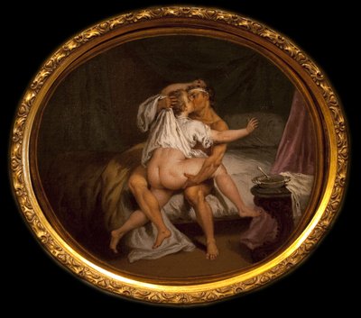Galantní scéna v likéru. Obraz Nicolase Lancreta (1690-1743), olej na plátně. Francouzské umění od Nicolas Lancret