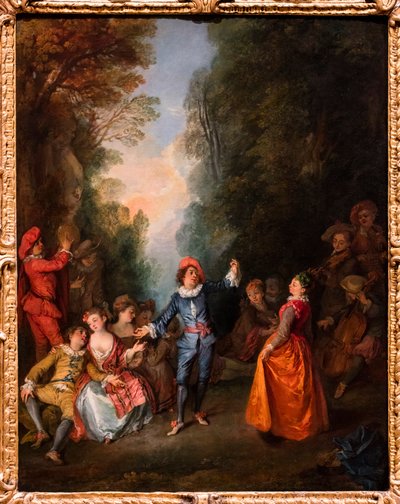 Tanec, asi 1720 (olej na plátně) od Nicolas Lancret