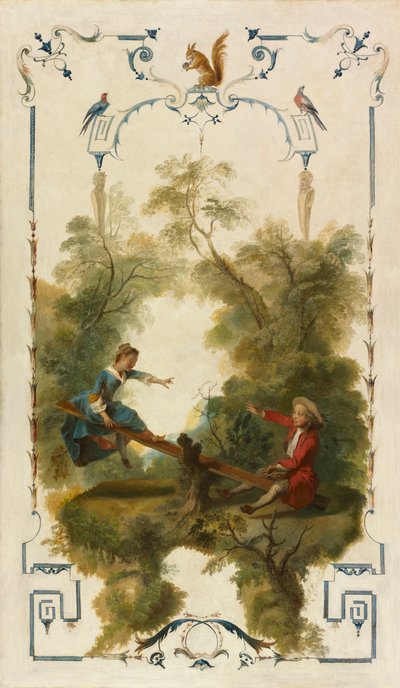 See-Saw, c. 1723-1727. od Nicolas Lancret