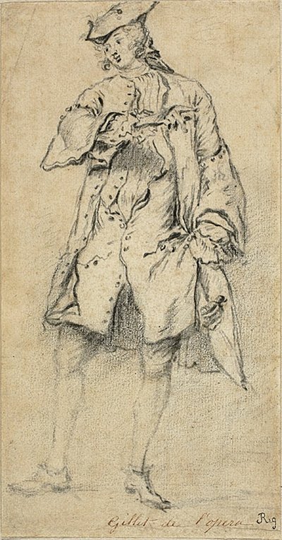 Mladý muž stojící od Nicolas Lancret