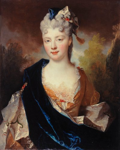 Portrét Marie Anny de Bourbon-Condé 1678-1718, vévodkyně z Vendôme, 1714. od Nicolas Largillière de
