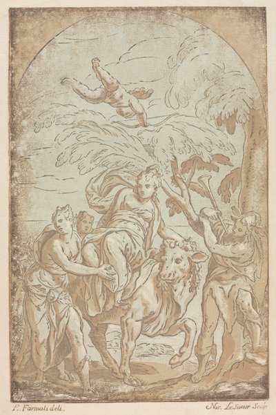 Znásilnění Evropy, 1725-42. od Nicolas LeSueur