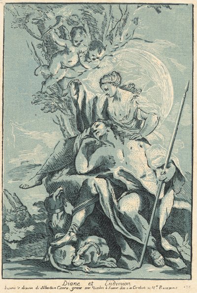 Diana a Endymion od Nicolas Le Sueur after Sebastiano Conca