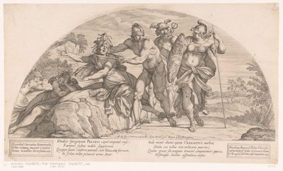 Perseus setne hlavu Medúzu Příběhy z Odyssey (název série) od Nicolas Mignard