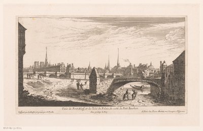 Gezicht op de Pont Neuf Pohled na Pont Neuf a Isle du Palais (...) (název na objektu) od Nicolas Perelle