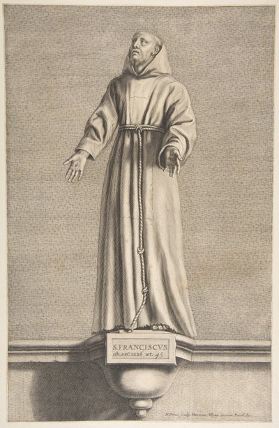 Svatý František.n.d. od Nicolas Pitau