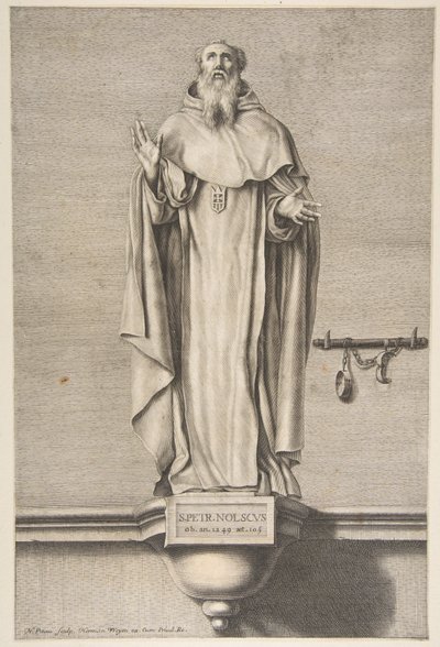 Svatý Petr Nolscus.n.d. od Nicolas Pitau