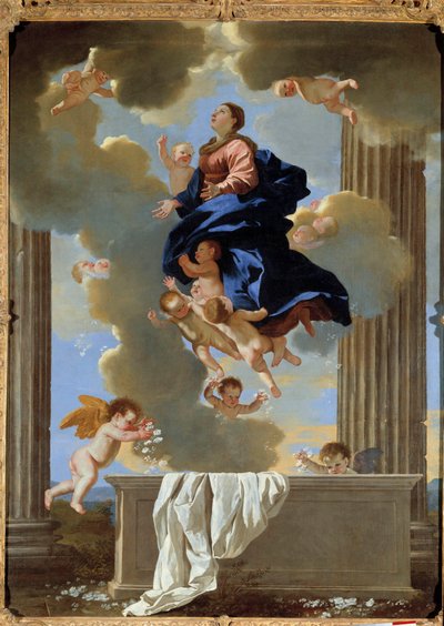 Obraz Nanebevzetí Panny Marie od Nicolase Poussina od Nicolas Poussin