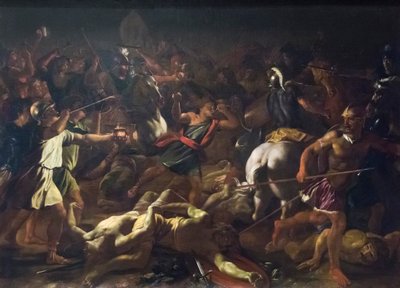 Bitva Gideon proti Midianitům od Nicolas Poussin