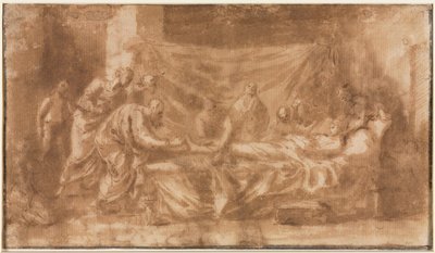 Extrémní pomazání (recto) od Nicolas Poussin