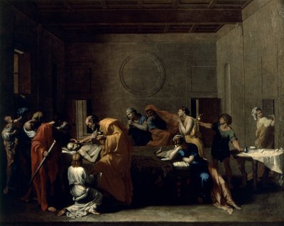 Extrémní pomazání, kolem 1638-40 od Nicolas Poussin