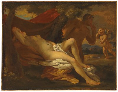 Jupiter a Antiope od Nicolas Poussin