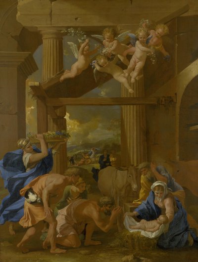 Klanění pastýřů od Nicolas Poussin