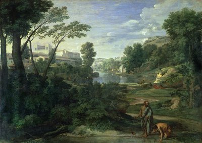Krajina s Diogenem od Nicolas Poussin