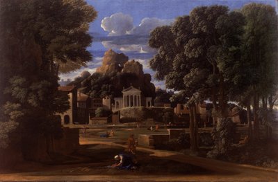 Krajina s popelem Phocion od Nicolas Poussin