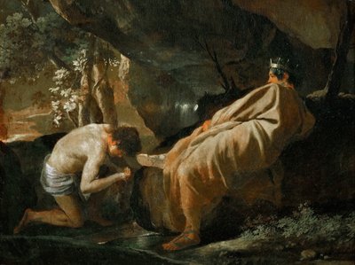 Midas u pramene řeky Pactolus, cca 1627. od Nicolas Poussin