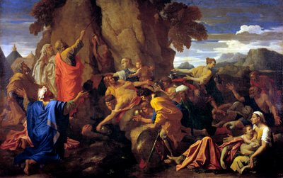Mojžíš udeřil do skály, 1649 od Nicolas Poussin