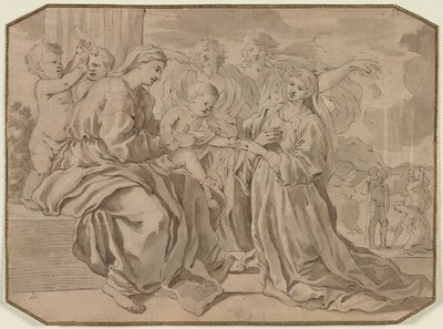 Mystická svatba svaté Kateřiny od Nicolas Poussin