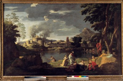 Obraz Orfea a Eurydiky od Nicolase Poussina od Nicolas Poussin