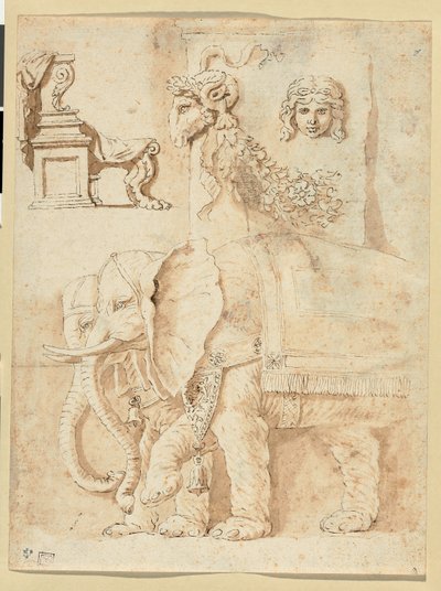 Studie podle Andrey Mantegny, Giulia Romana a antiky od Nicolas Poussin