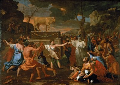 Klanění zlatému teleti... od Nicolas Poussin