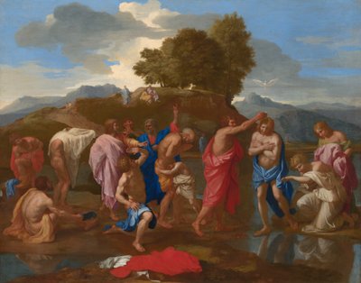 Die Taufe Christi od Nicolas Poussin
