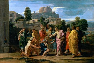 Slepý z Jericha aneb Kristus uzdravující slepce, 1650 od Nicolas Poussin
