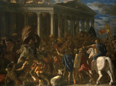 Zničení a pytel jeruzalémského chrámu od Nicolas Poussin