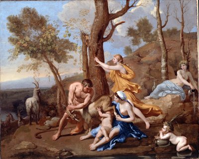 Vychovávání Jupitera od Nicolas Poussin