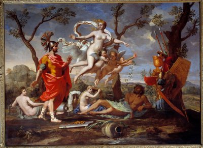 Obraz Venus Armant Enee od Nicolase Poussina (1594-1665) 1639 Sun. 1,07x1,46 m Rouen, Muzeum výtvarných umění od Nicolas Poussin