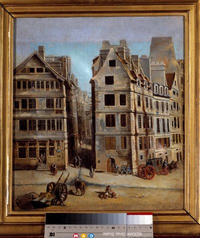 Kabaret Pohled do aleje a dění města v 18. století. Obraz Nicolase Jean Baptiste Ragueneta (1715-1793) 1751. Muzeum karnevalu od Nicolas Raguenet