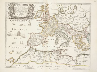 Mapa římské říše, c.1675-76 od Nicolas Sanson DAbbeville
