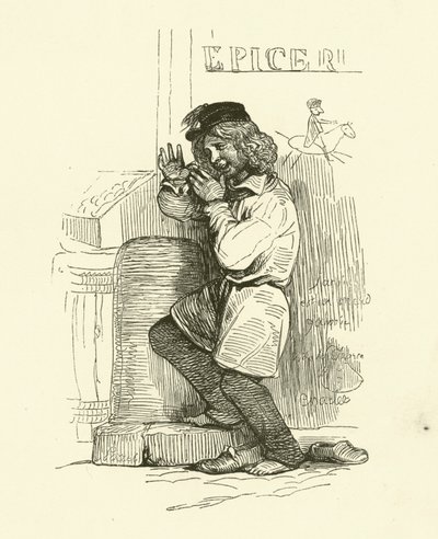 The Gamin (rytina) od Nicolas Toussaint (after) Charlet