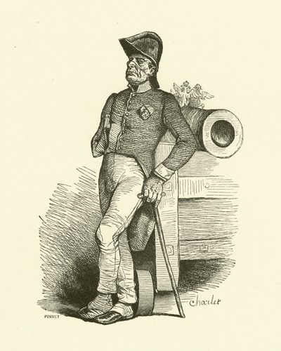 Důchodce (rytina) od Nicolas Toussaint (after) Charlet