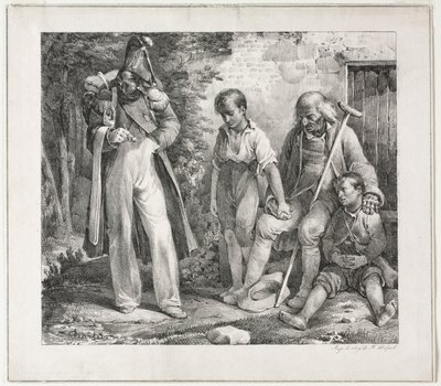 Prosit o almužnu od Nicolas Toussaint Charlet