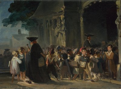 Děti u dveří kostela, mezi 1817 a 1845 od Nicolas Toussaint Charlet