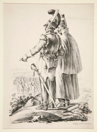 Dva kyrysníci pěšky od Nicolas Toussaint Charlet