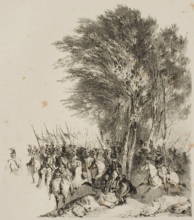 Lancerové na březen od Nicolas Toussaint Charlet