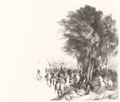 Lancerové na březen od Nicolas Toussaint Charlet